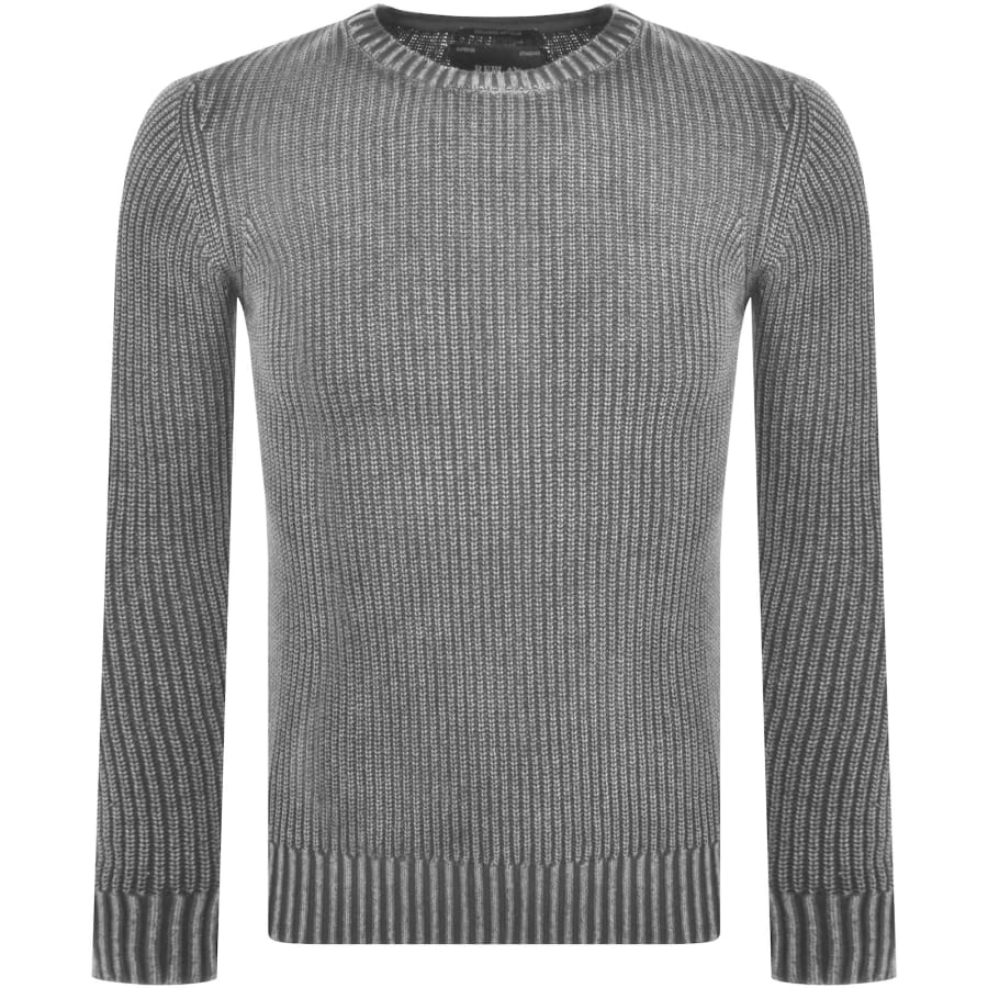 Mens grey crew neck jumper deals